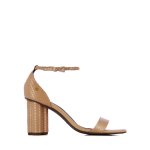 Pitone Leather High Heel Sandal -natural