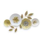 Metal Wall Decoration Gold & White