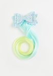 PoP Candy Sequined Hair Wig Clip-aqua Blue & Yellow