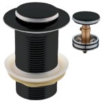 Brevik Pop-up Basin Waste Unslotted Black 32MM