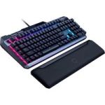 Cooler Master MK850 Rgb Kb Brushed Aluminum Pu Leather Wrist Rest Pressure Aimpad Keys Dual Scroll Wheel Red Cherry Mx