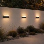 Black Oval LED Outdoor Wall Light With Frosted PC Shade