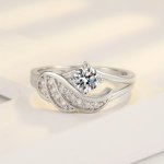1PC New Trendy Angel Wings Ring For Men Creative Men's Ring Couple Ring For Men And Women