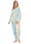 Zs - Tie Dye Hoodie 2PCS Set - Red
