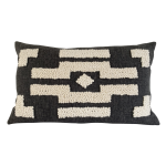 Charcoal Punch Needle Ndebele 3 Scatter Cover - 60CM X 40CM
