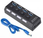 MicroWorld USB3 4 Port With Switch