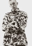 Oversized Fit Teddy Jacket - White Snoopy