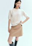 Mohair-blend Knitted Top - Cream