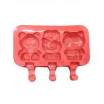 4AKID Cute Silicone Bunny Kitty & Teddy Bear Ice-cream Mould