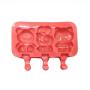 4AKID Cute Silicone Bunny Kitty & Teddy Bear Ice-cream Mould