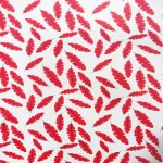 Bulgari 24 Red Feathers On White 150CM
