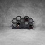 Small Standing Wine Display - Matt Black