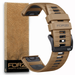 Elite 22MM Easyfit Two-tone Watch Strap - Garmin - Khaki grey