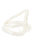 Silver Plated Cubic Zirconia Large Open Loop Ring - M l
