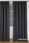 Simon Baker Amalfi Tape Curtain Charcoal Various Lengths - Charcoal W 265 X L 250CM