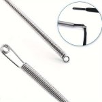 Multi-purpose Spring-powered Drawstring Threading Tool For Elastic Cords & Lace - Metal Waistband Eyehole And Ribbon Crafting As