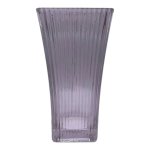 Clear Glass Flared Square Vase 15X29CM