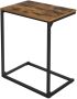 Rustic Industrial C Shape Sofa Side Table