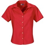 Ladies Short Sleeve Aspen Shirt Red