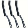 3PCS Multi-purpose Crevice Cleaning Brushes - Ideal For Bathroom Kitchen Tiles & Window Tracks Durable Plastic Handle Reusable Design