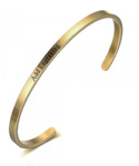 CBA102084 - Personalized Bangle Gold Stainless Steel 3MM X 17CM