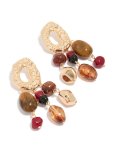 Goldair Gold Irregular Beaded Drop Earrings