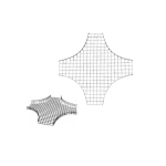 Wiremesh Cable TRAY150X50MM 4WAY Crossover 90 R450