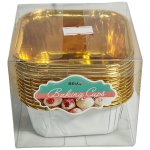 Gold Square White Casing 8.5 X 8.5 X 3.5 12PC