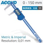 Accud Dig. Caliper 150MM 0.04MM Acc. Outside Neck 0.01MM Res. S steel Livestainable