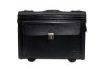 GINO DE VINCI Genuine Leather Business Pilot Case On Wheels
