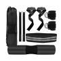 Fitness Squat Set Barbell Pad Lunges Hip Push Bars Pad Wristbands Leg Strap