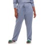 Donnay Plus Size Donna Sleepwear Waffle Cut & Sew Jogger - Dusty Blue