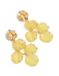Goldair Gold Yellow Petals Drop Earrings