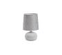 Lamp Table-indent Concrete Base-grey Fabric Shade