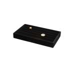 Black Velvet Open Ring Tray - Small