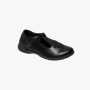 Girls Kids School Crown T Strap Black Action Leather Shoe - 2