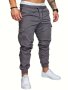 Men's Regular Fit And Cuffed Cotton Cargo Pants With Flap Pockets And Elastic Waistband Durable Bottoms For All-season Outdoors Activities