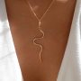 Simple Snake Pendant Necklace Ladies Daily Dating Holiday Jewelry Ornament For Women