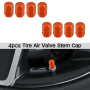 4PCS Tire Air Valve Stem Cap Aluminum Alloy Car Wheel Pressure Cap Cover Screw Shape Fit Most Vehicle Truck Motorcycles Bikes