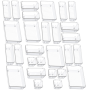 28 Piece Clear Acrylic Plastic Drawer Organizer Set 4 Sizes For Cosmetics