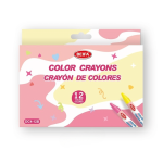 Colourful Wax Crayons Set - 12 Bright Shades