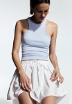 Ribbed Vest Top - Light Blue
