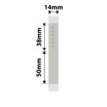 NB631 - - N1 B18 - 14X50MM+38 - 75 Matte Silver Anti-counterfeiting Jewellery Labels