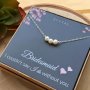 Bridesmaid Faux Pearl Necklace Gift For Bridesmaids Proposal Gift Female Jewelry With Blessing Card