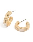 Goldair Gold Snake Skin Huggie Earrings
