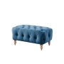 Donna Chesterfield Style Footstool - Blue