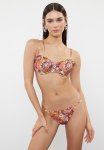 Polka Dot Balconette Normal Waist Bikini Set - Pink-multicolored