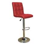 Smte Imprezza Faux Leather Barstool Block Design Red With Keychain