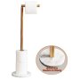Toilet Paper Holder Free Standing Toilet Paper Holder Stand With Reserve For 4 Spare Rolls Sturdy Base Toilet Tissue Paper Roll Storage Shelf Marb