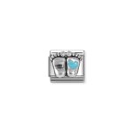 Composable Light Blue Feet Symbol